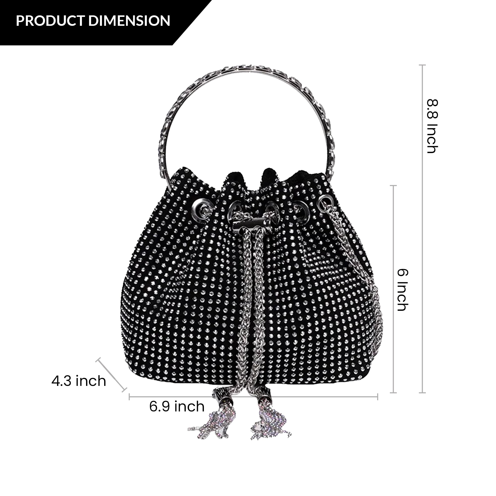 Rhinestone Potli Handbag