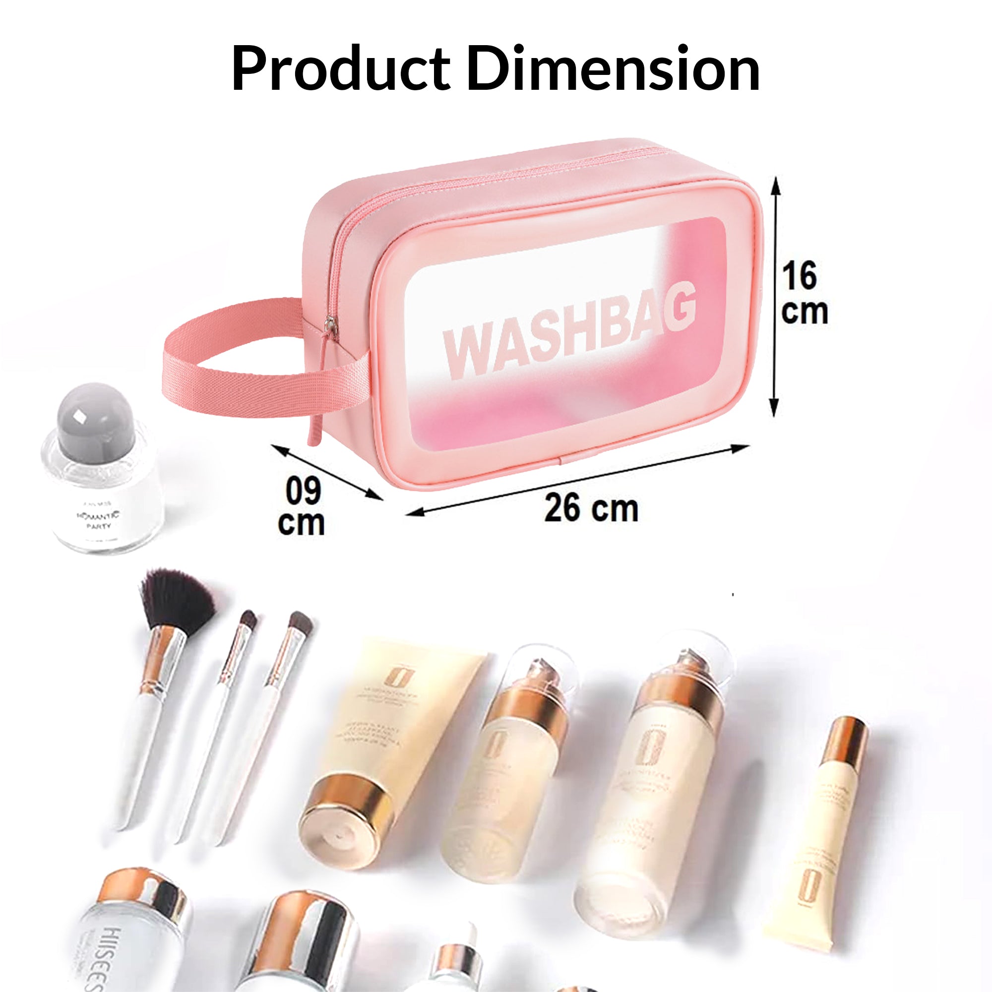 Travel Makeup Pouch Set Toiletries Bag Cosmetic Organizer Pouch