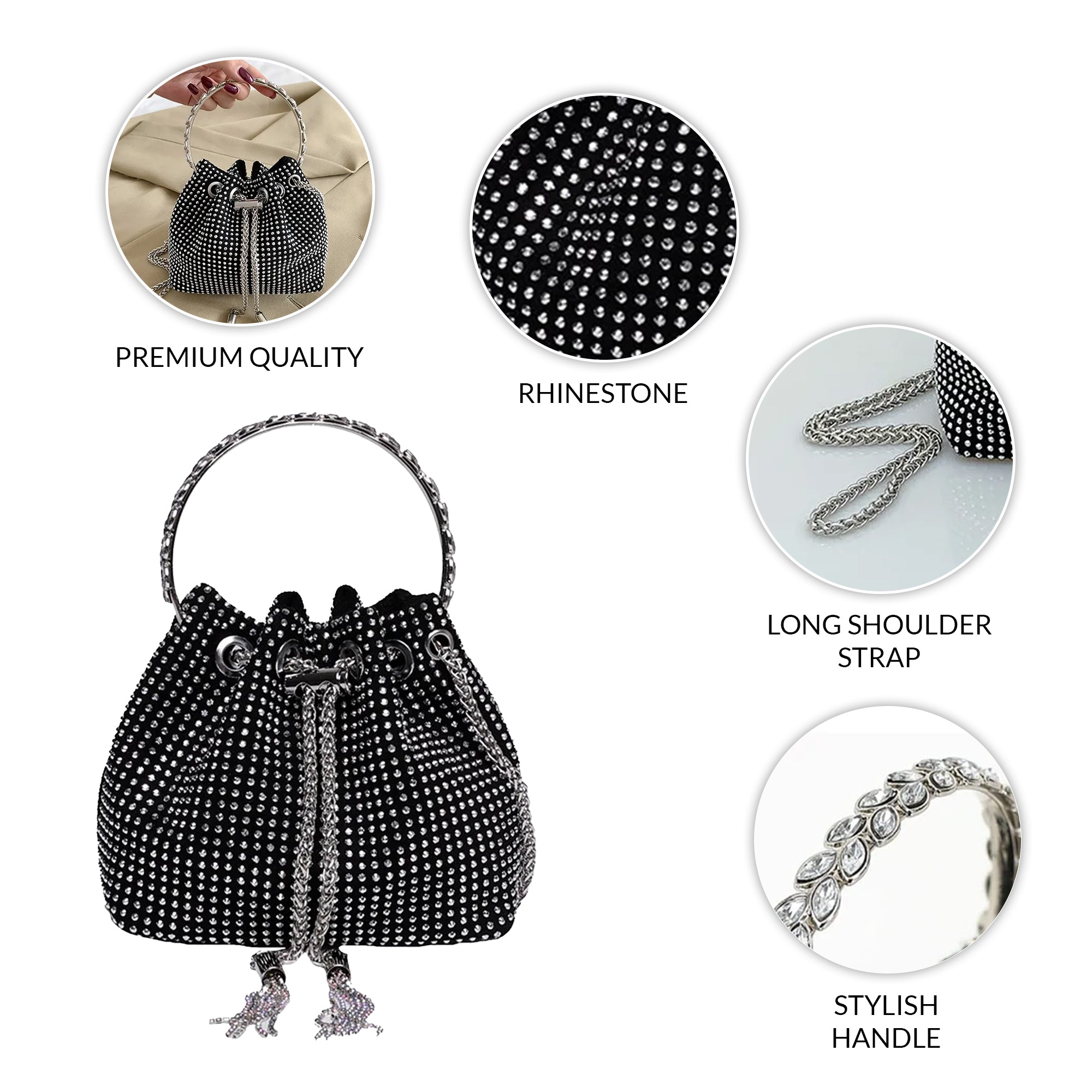 Rhinestone Potli Handbag