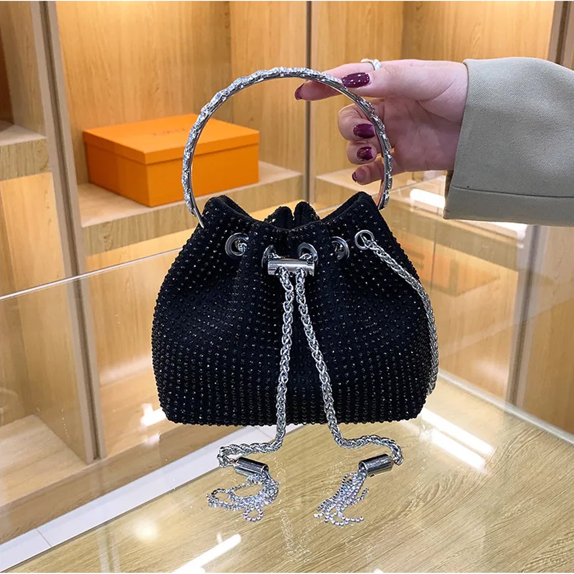 Rhinestone Potli Handbag