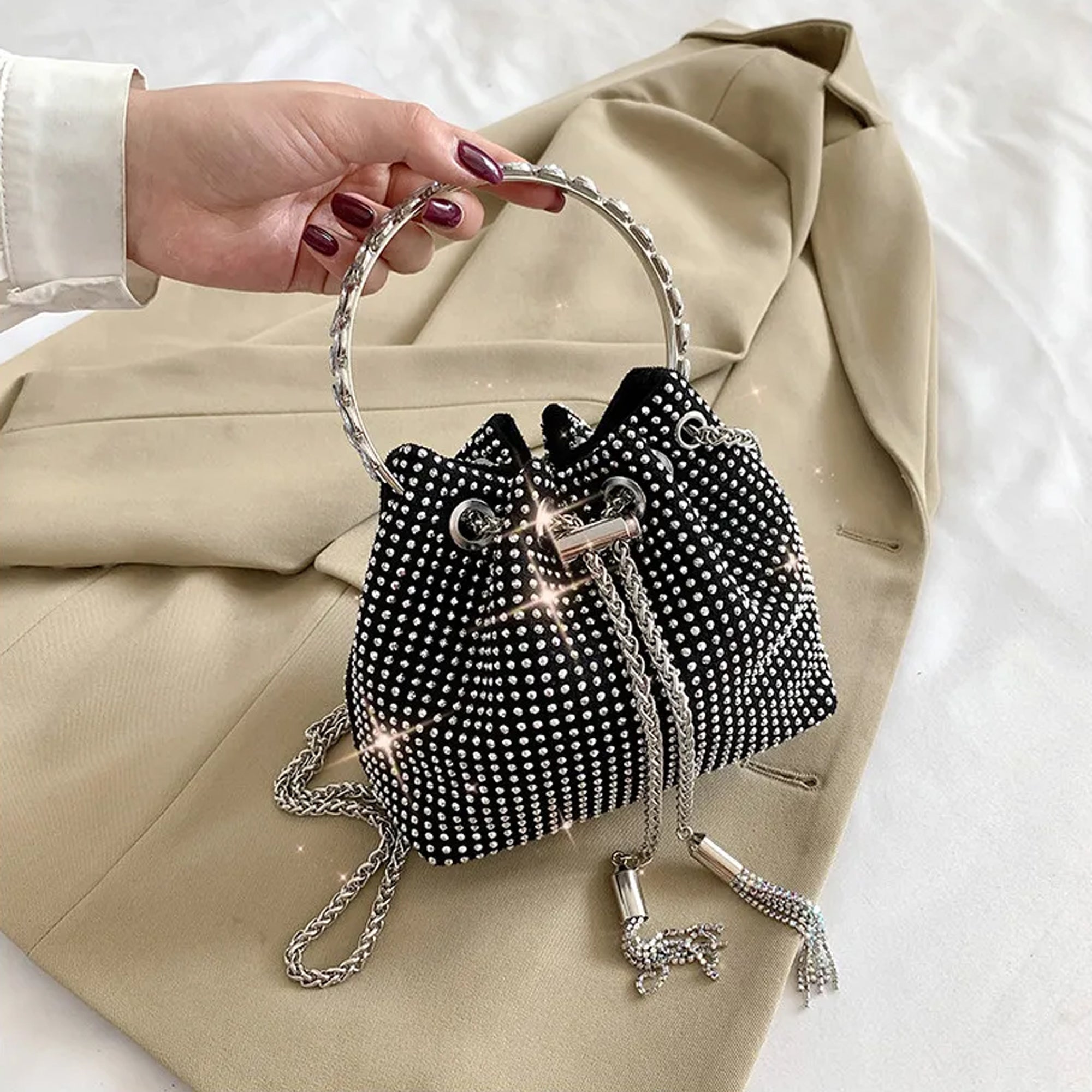 Rhinestone Potli Handbag