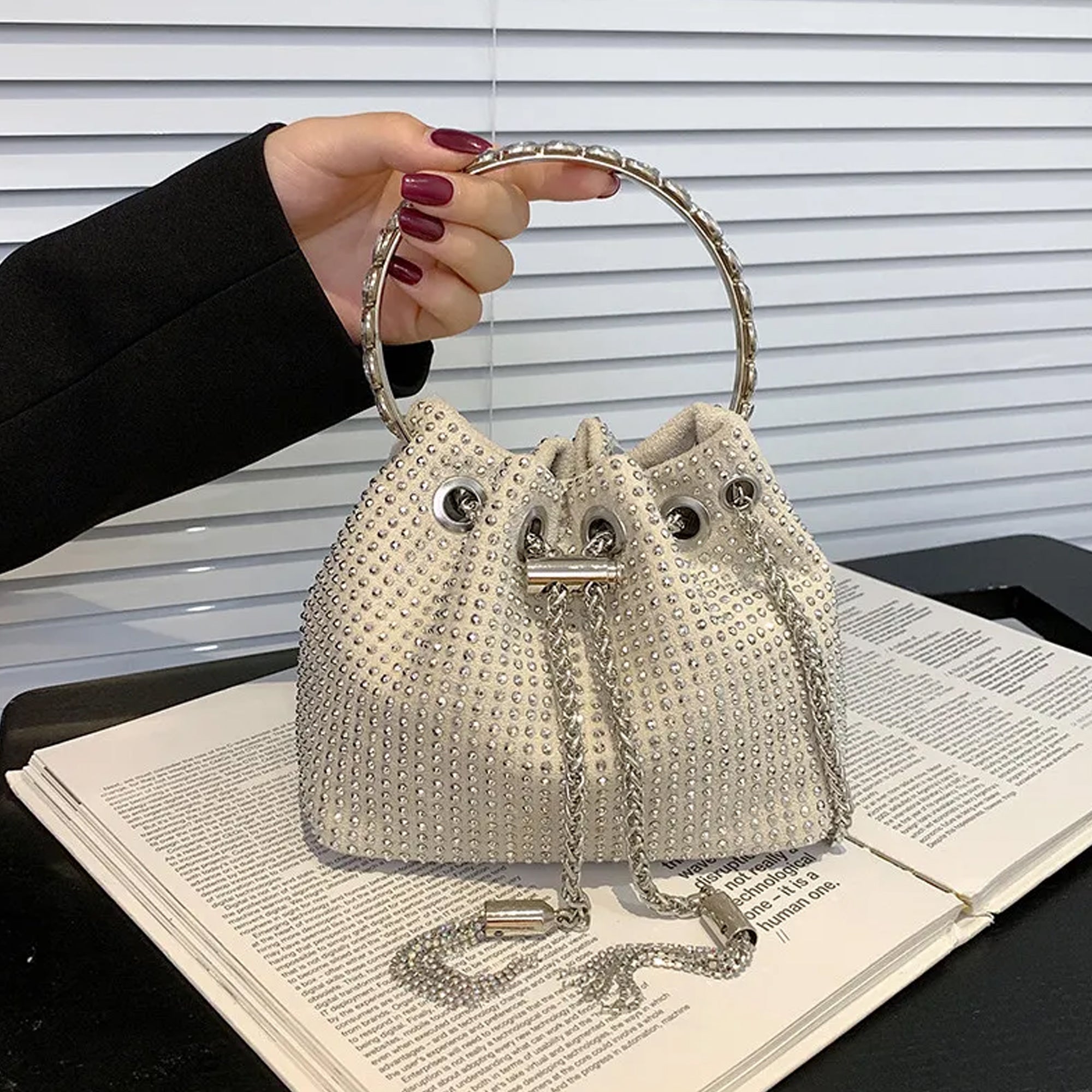 Rhinestone Potli Handbag