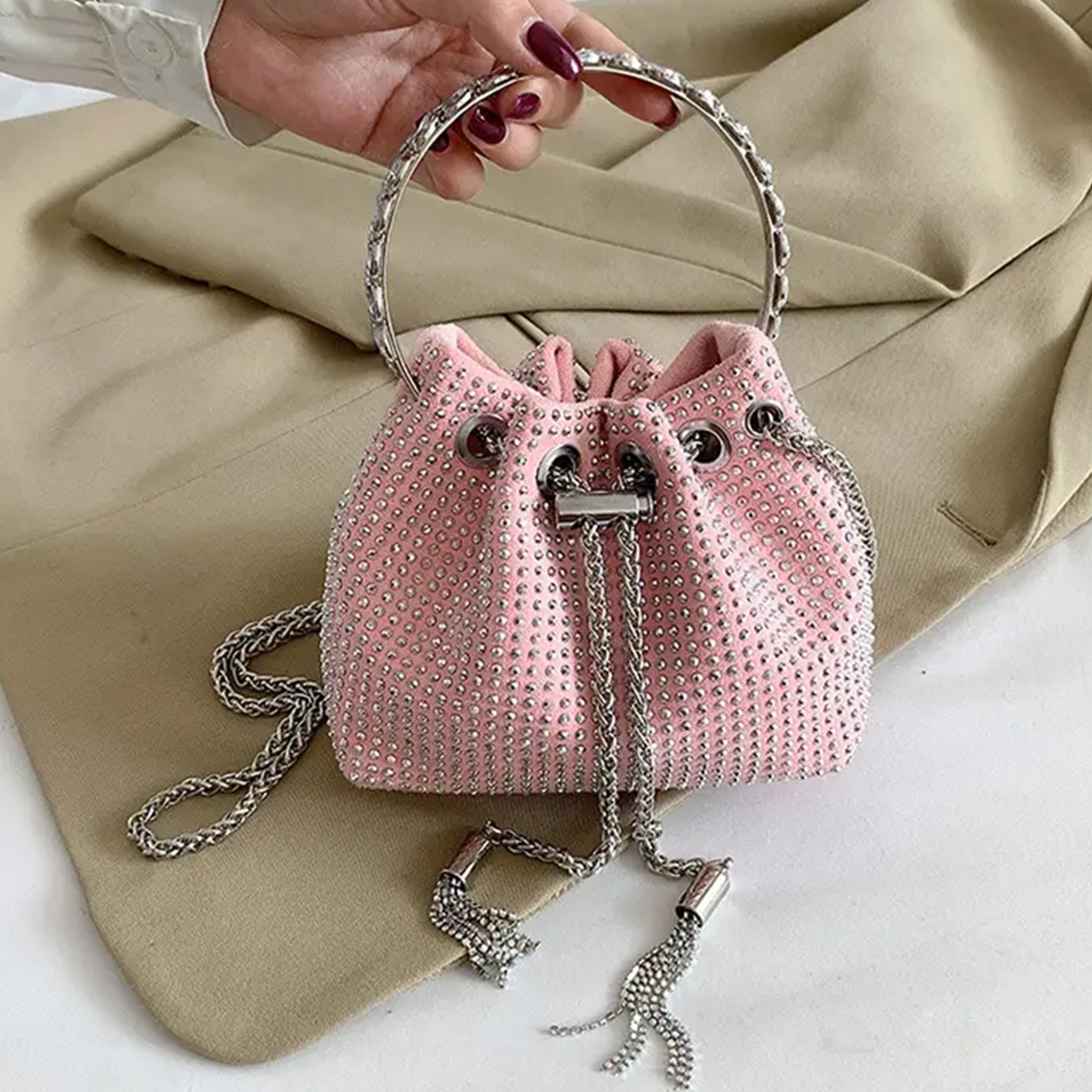 Rhinestone Potli Handbag