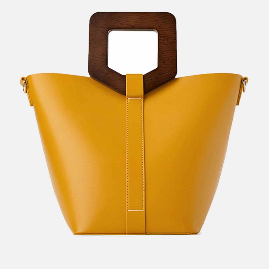Wooden Handle Handbag