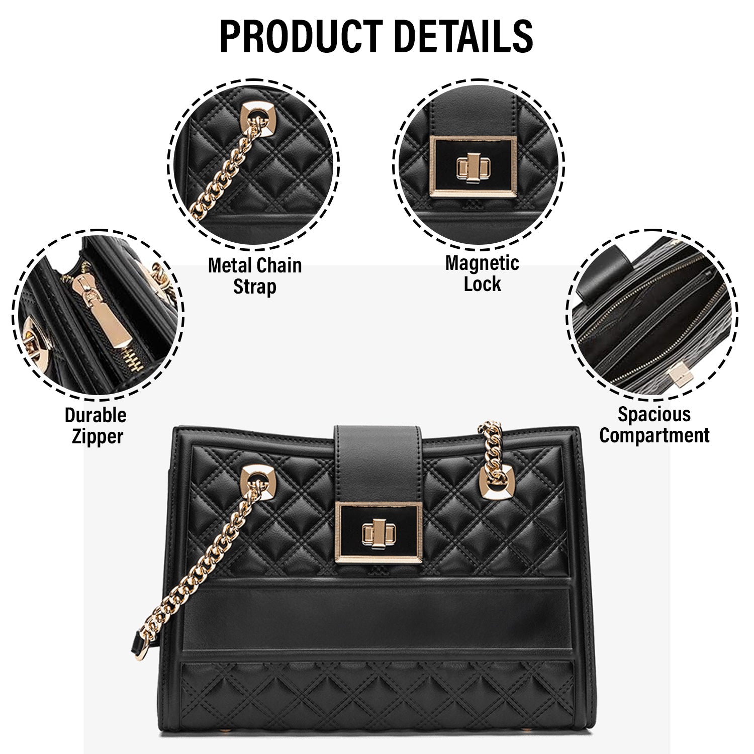 Diamond Chain Shoulder Bag