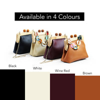 Thumbnail for Wooden Frame Boho Handbag