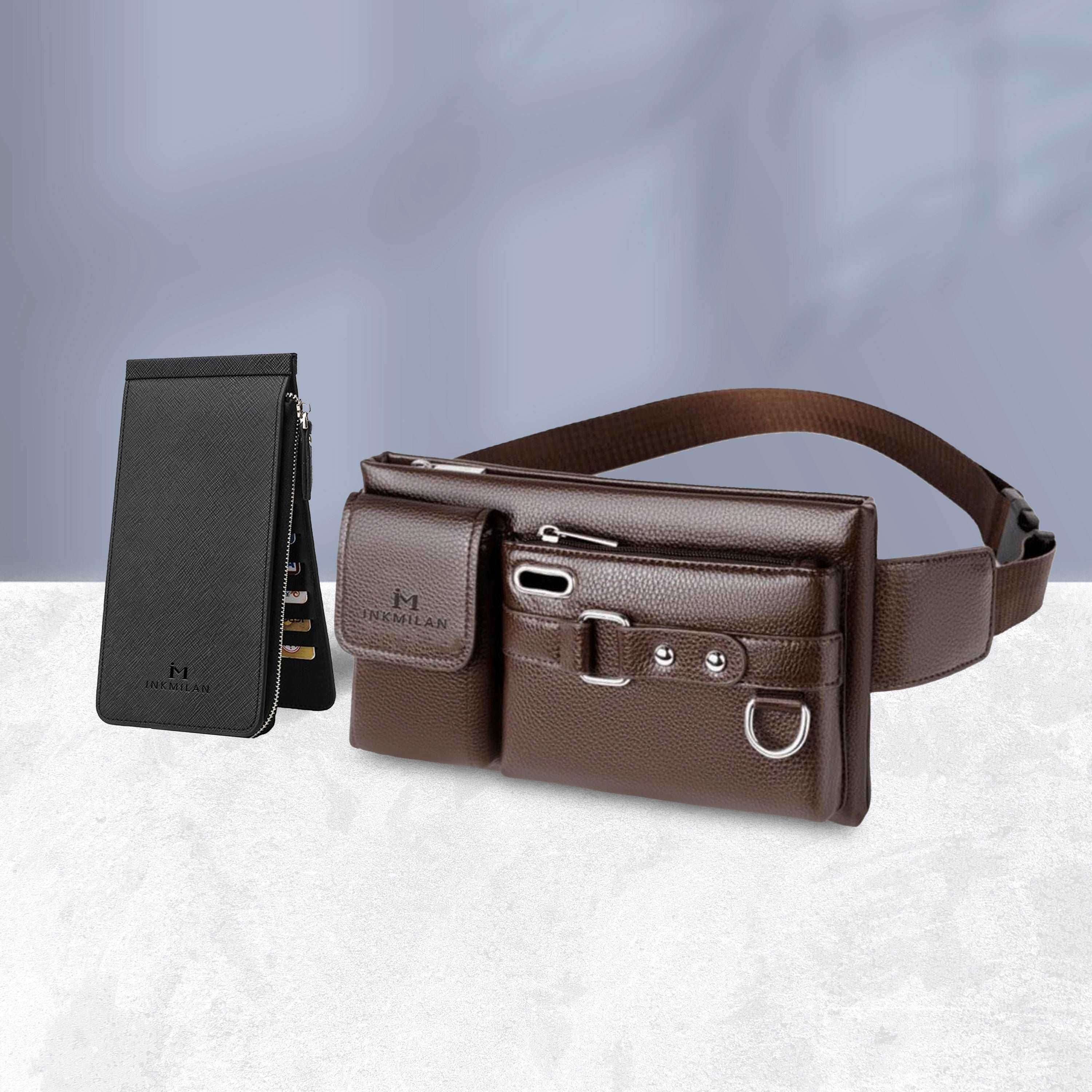 Adam Waist Bag & Sleek Wallet Combo