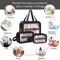 Thumbnail for Travel Makeup Pouch Set Toiletries Bag Cosmetic Organizer Pouch