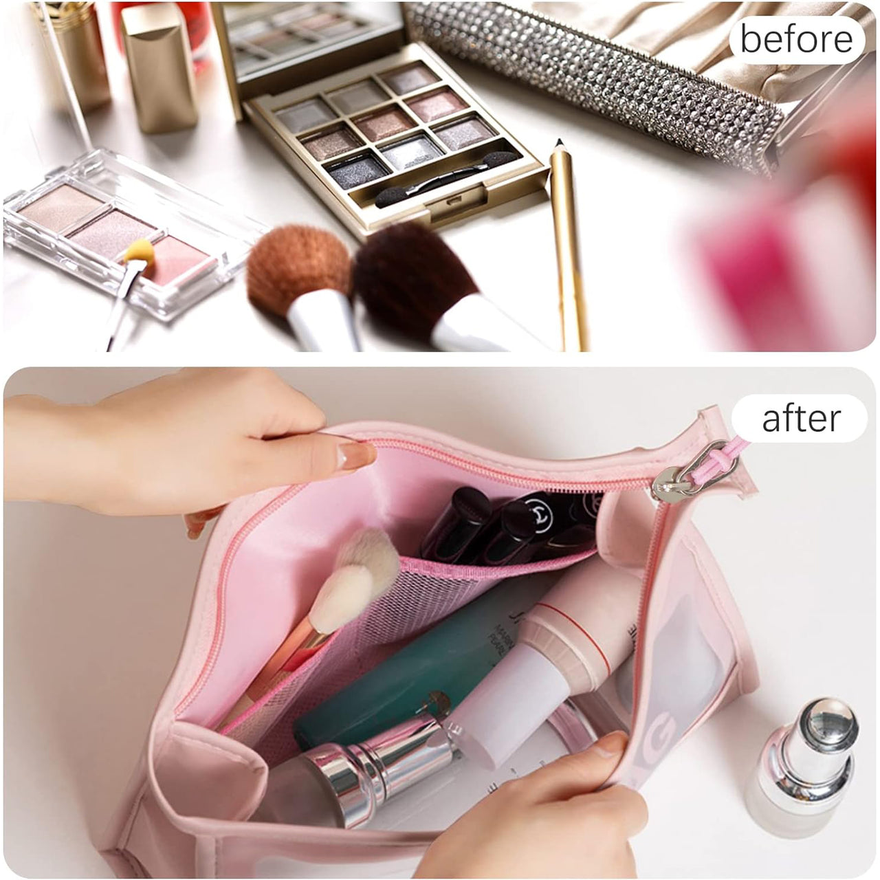 Travel Makeup Toiletries Cosmetic Organizer Pouch | VERSATILE BAG | SMALL SIZE
