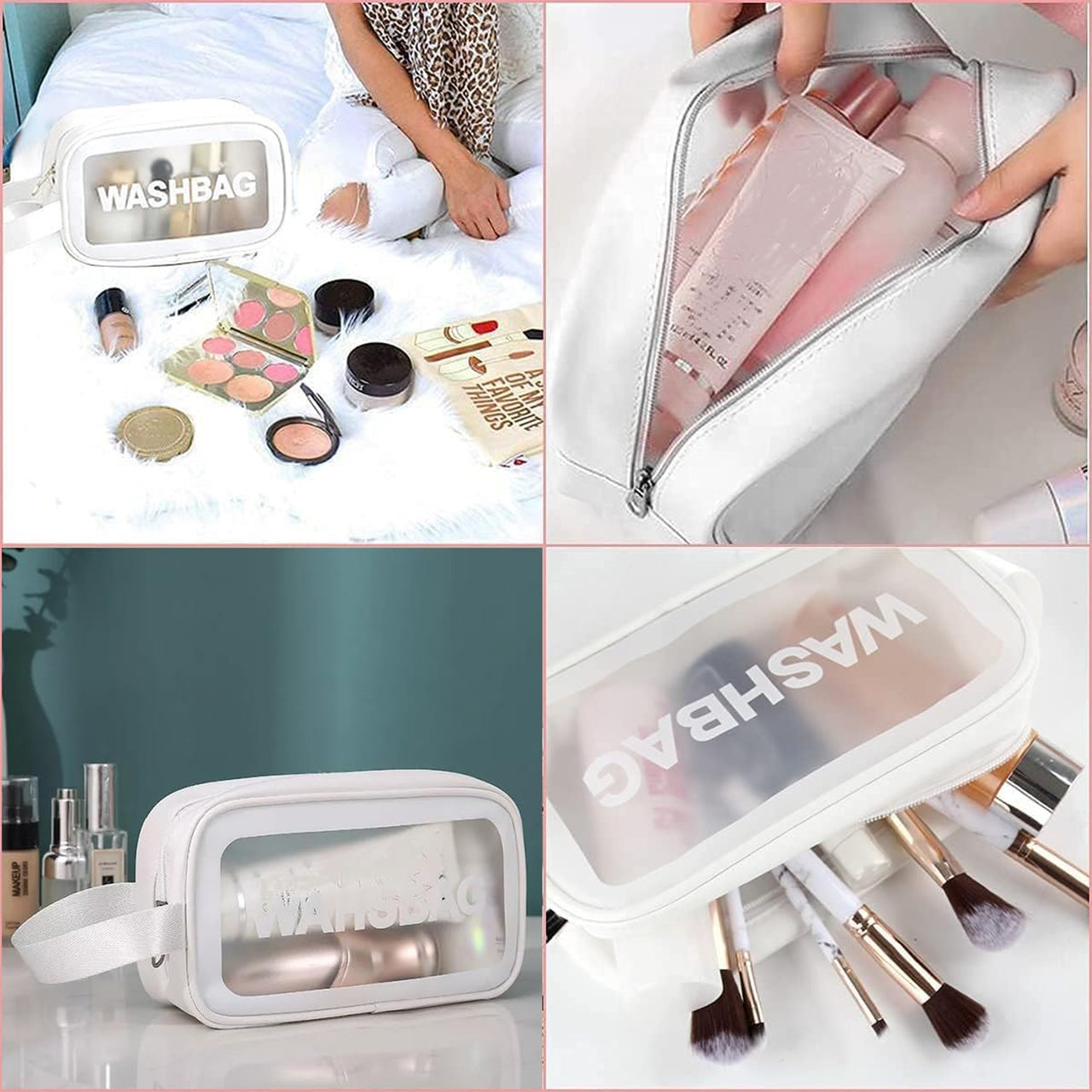 Travel Makeup Pouch Set Toiletries Bag Cosmetic Organizer Pouch