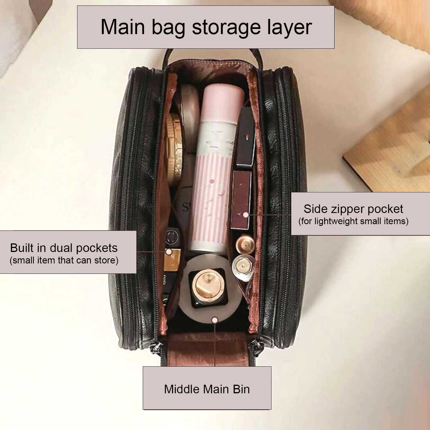 Multi Pocket Large-capacity Travel Cosmetic Bag