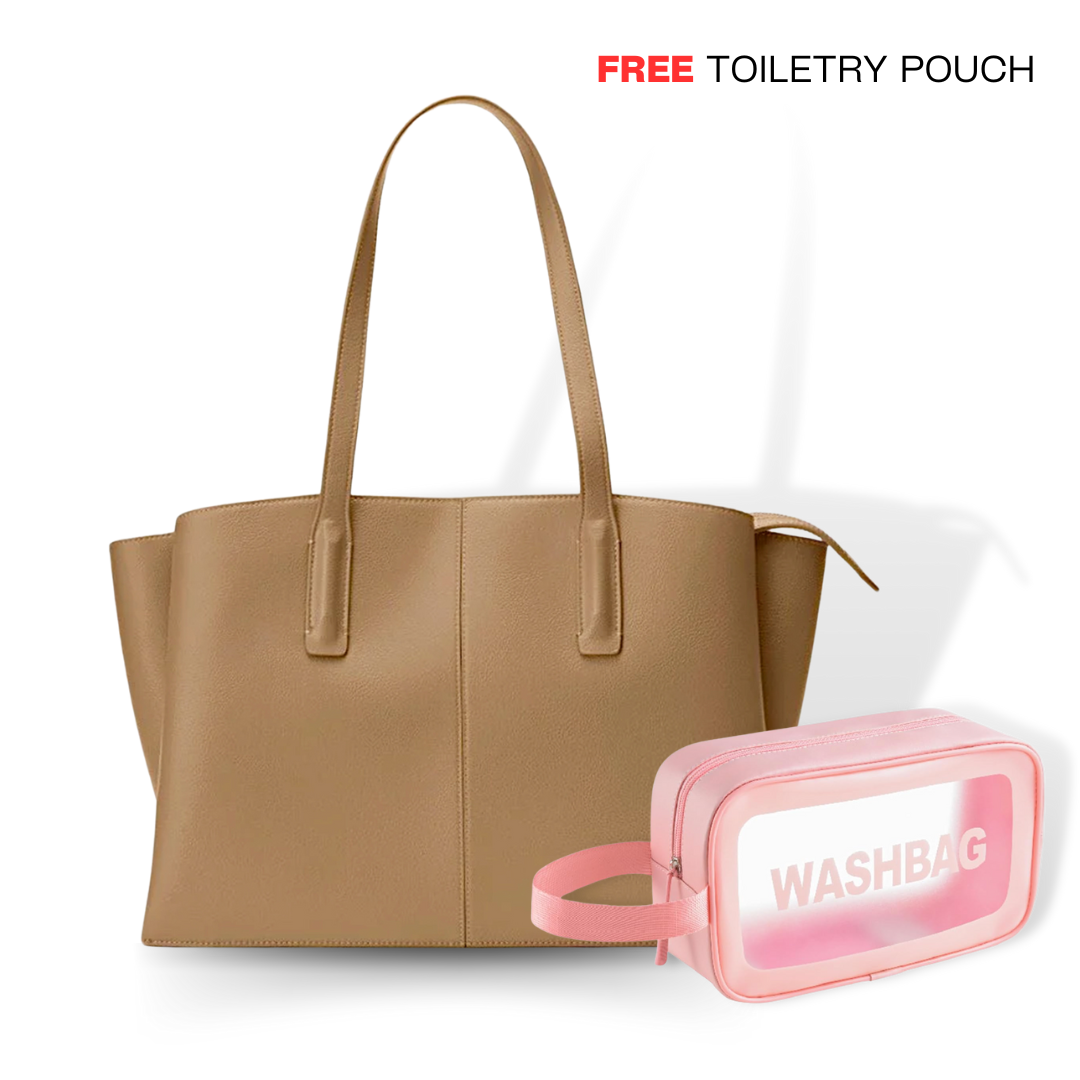 Tote Cappuccino (Free Toiletry Pouch)