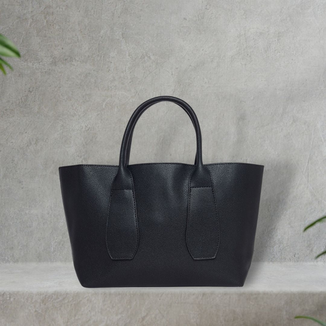 Leather Tote with Bag Pouch