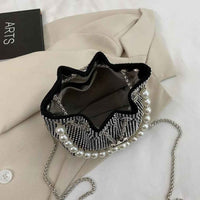 Thumbnail for Rhinestone Clutch Pearl Handbag