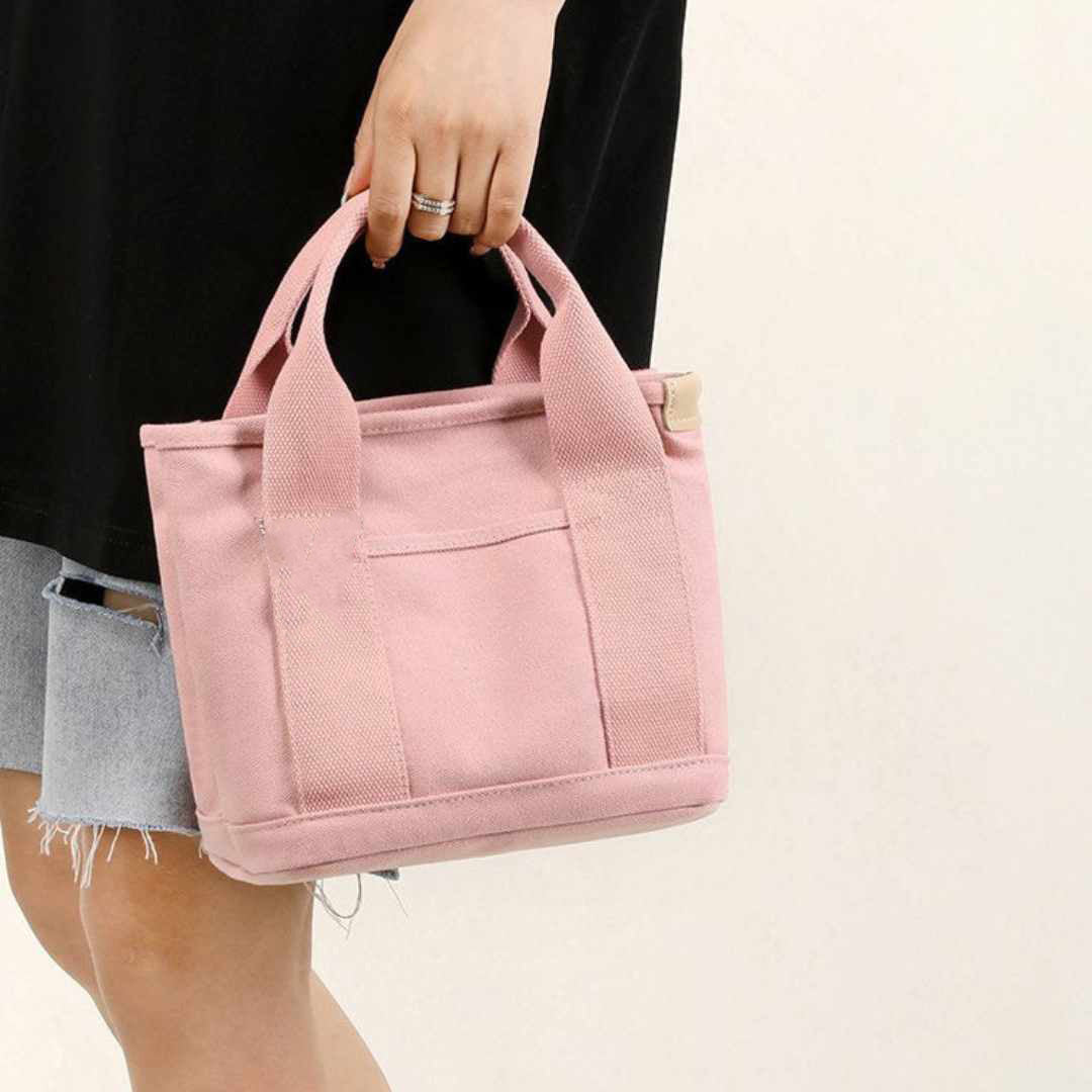 Buy Simple Canvas Tote With Front Pocket and Small Inner Pocket, Plain  Cotton and Linen Canvas Bag, One Shoulder Tote Bag, Pocket Storage Bag  Online in India - Etsy