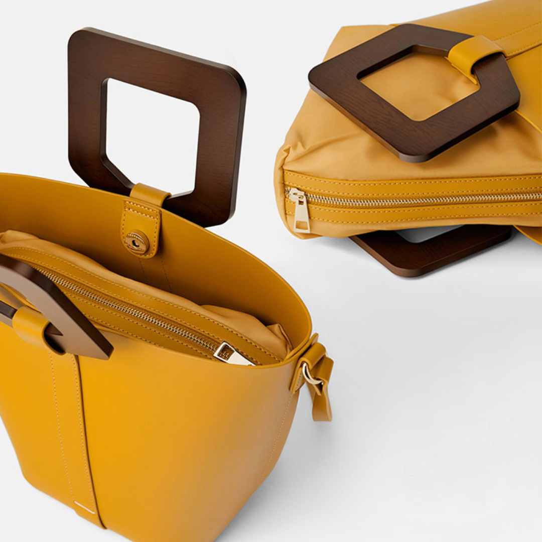 Wooden handle purse | Purses, Vegan leather, Wooden handles