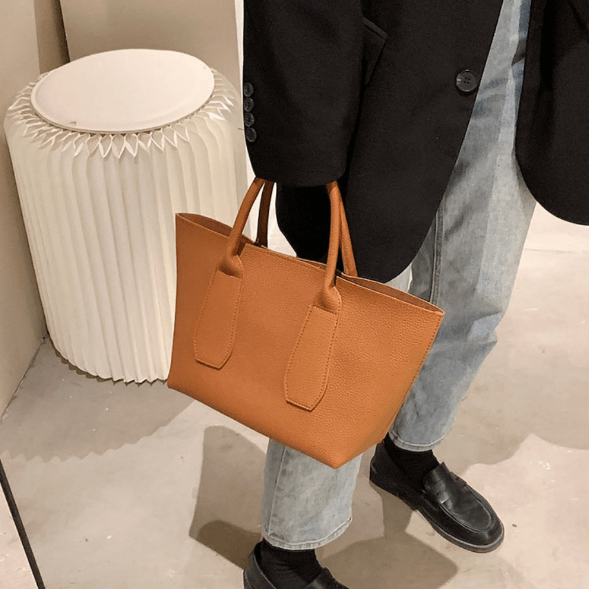 Leather Tote - INKMILAN