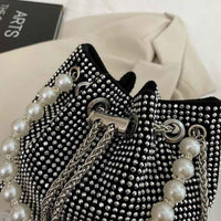 Thumbnail for Rhinestone Clutch Pearl Handbag